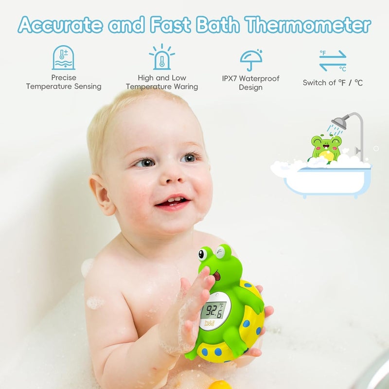 BH Baby Bath Thermometer Frog - Easy to Read Display | BPA-Free| Fahrenheit or Celsius | Digital Water Temperature Thermometer for Newborns & Infants, Safe Floating Bath Toy - Image 2